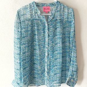 (s1) Beautifully Button Up Blouse